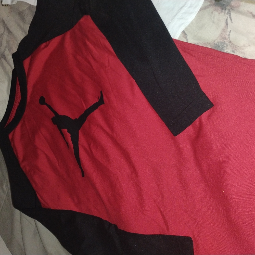 Red and Black Long Sleeve Shirt